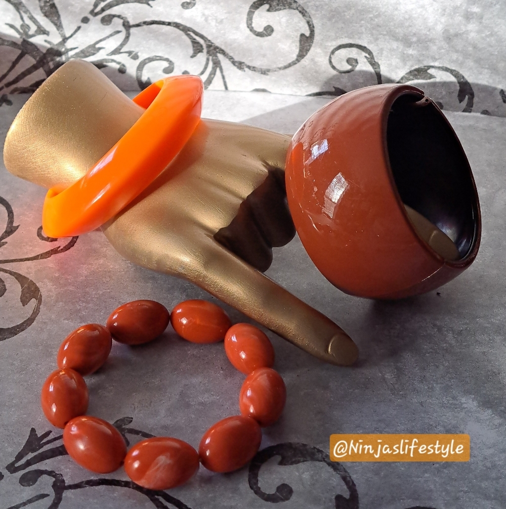 Vibrant Orange Bracelet/Bangle Bundle - image 5